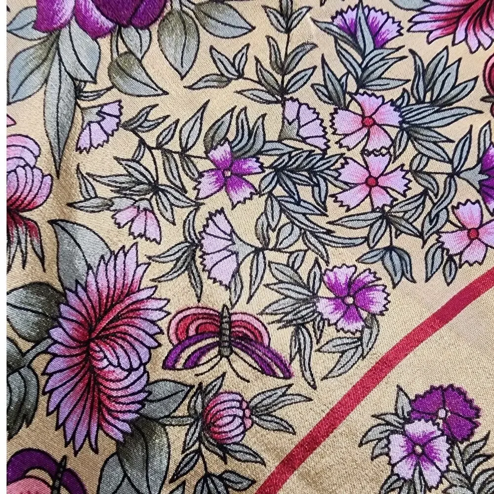 Collection XIIX Silk Floral Kite Scarf Shawl